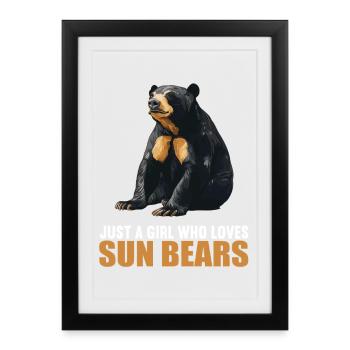 Ours du Soleil Ours Malais - Affiche encadrée (27 × 37 cm) - noir - Devant