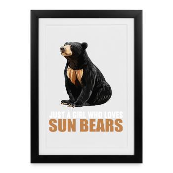 Ours du Soleil Ours Malais - Affiche encadrée (27 × 37 cm) - noir - Devant
