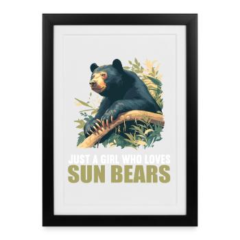 Ours du Soleil Ours Malais - Affiche encadrée (27 × 37 cm) - noir - Devant