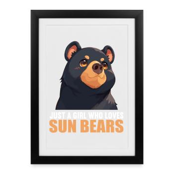 Ours du Soleil Ours Malais - Affiche encadrée (27 × 37 cm) - noir - Devant
