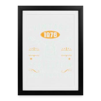 50 Year 1976 Vintage Birthday Gift - Framed poster (27 × 37 cm) - black - Front