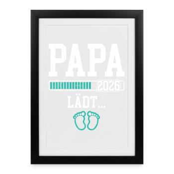 Soon to be dad DAD 2026 INVITES FUNNY - Framed poster (27 × 37 cm) - black - Front