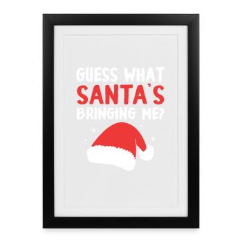 Baby shower Christmas expectant parents - Framed poster (27 × 37 cm) - black - Front