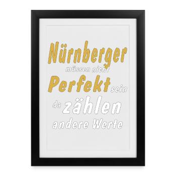 Nurembergers don't have to be perfect - Framed poster (27 × 37 cm) - black - Front