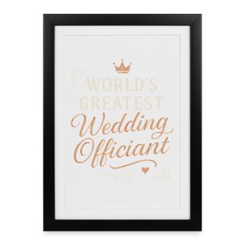 Le plus grand célébrant de mariage au monde - Affiche encadrée (27 × 37 cm) - noir - Devant
