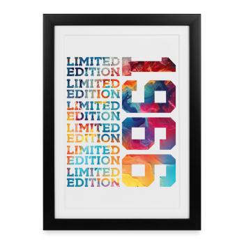 ÉDITION LIMITÉE 1966 60 ANS 60E ANNIVERSAIRE - Affiche encadrée (27 × 37 cm) - noir - Devant
