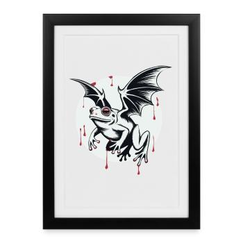Vampiric bat frog in the shade - Framed poster (27 × 37 cm) - black - Front