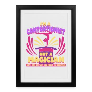 Contorsionniste Contorsion - Affiche encadrée (27 × 37 cm) - noir - Devant