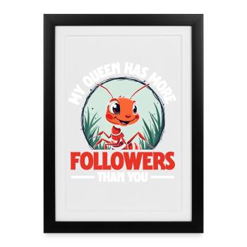 Fourmis Élevage Fourmis Éleveur de fourmis - Affiche encadrée (27 × 37 cm) - noir - Devant