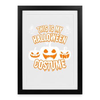 Costume d'Halloween effrayant - Affiche encadrée (27 × 37 cm) - noir - Devant