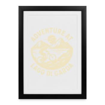 Adventure At Lago di Gards - Framed poster (27 × 37 cm) - black - Front
