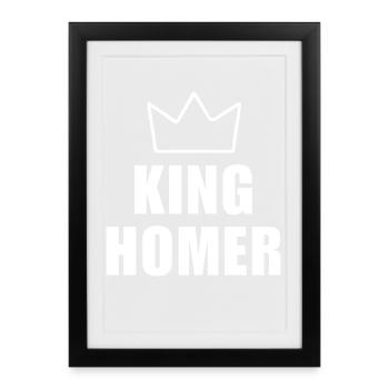 Nom d’Homère avec lettre H - Chemise de la Couronne du Roi - Affiche encadrée (27 × 37 cm) - noir - Devant