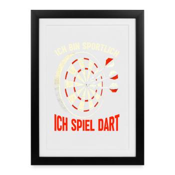 Fléchettes Fléchettes Jeu de fléchettes Lecteur de fléchettes - Affiche encadrée (27 × 37 cm) - noir - Devant