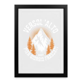 Verso L Alto Saint Pier Giorgio Frassati - Framed poster (27 × 37 cm) - black - Front