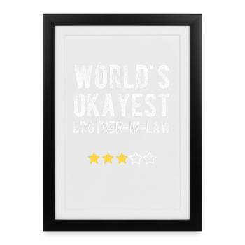 Le meilleur beau-frère du monde Humour sur les beaux-frères - Affiche encadrée (27 × 37 cm) - noir - Devant