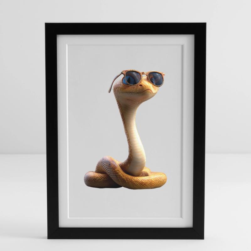 snake, python, cobra, rattlesnake, snakes Framed poster (27 × 37 cm)