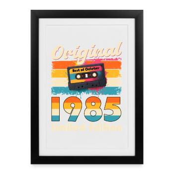 Cassette du 40e anniversaire, octobre 1985 - Affiche encadrée (27 × 37 cm) - noir - Devant