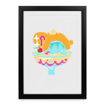 Gingerbread Christmas Gingerbread Man - Framed poster (27 × 37 cm) - black - Front