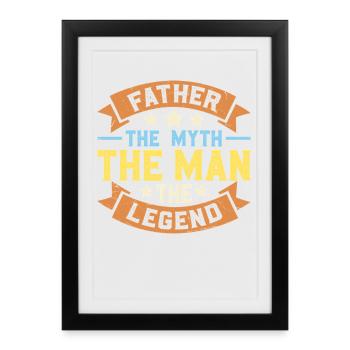 Dad Father Father's Day - Framed poster (27 × 37 cm) - black - Front