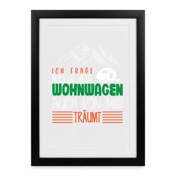 Camper Camping Caravan Saying - Framed poster (27 × 37 cm) - black - Front