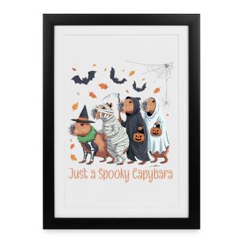 Capybara Halloween Costume - Framed poster (27 × 37 cm) - black - Front