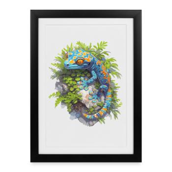 Tokay Geckos Tokay Gecko - Framed poster (27 × 37 cm) - black - Front