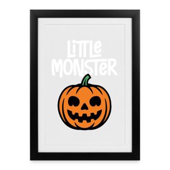 petit monstre - Affiche encadrée (27 × 37 cm) - noir - Devant