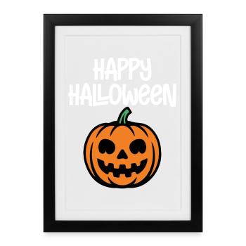 Joyeux halloween - Affiche encadrée (27 × 37 cm) - noir - Devant