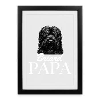 Briard Papa - Framed poster (27 × 37 cm) - black - Front