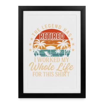 The Legend Has Retired - Framed poster (27 × 37 cm) - black - Front