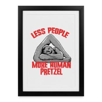 Contorsionniste Contorsion Plus Humain Bretzel - Affiche encadrée (27 × 37 cm) - noir - Devant