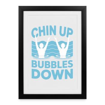 Natation synchronisée Natation artistique Sports nautiques - Affiche encadrée (27 × 37 cm) - noir - Devant