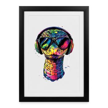 snake, python, cobra, rattlesnake, snakes - Framed poster (27 × 37 cm) - black - Front
