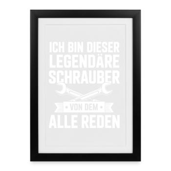 I'm this legendary mechanic - Framed poster (27 × 37 cm) - black - Front