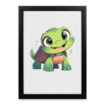Tortoises Tortoise - Framed poster (27 × 37 cm) - black - Front