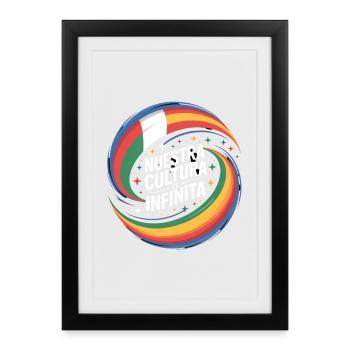 Nuestra Cultura es Infinita Latino Diversité - Affiche encadrée (27 × 37 cm) - noir - Devant