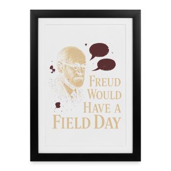 Un futur psychologue me diagnostique - Affiche encadrée (27 × 37 cm) - noir - Devant