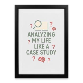 Un futur psychologue me diagnostique - Affiche encadrée (27 × 37 cm) - noir - Devant