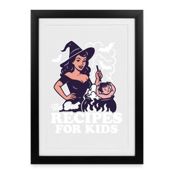 The best recipes for kids - Framed poster (27 × 37 cm) - black - Front