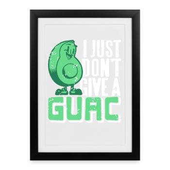 Guacamole m’appelle et je dois y aller citation drôle - Affiche encadrée (27 × 37 cm) - noir - Devant