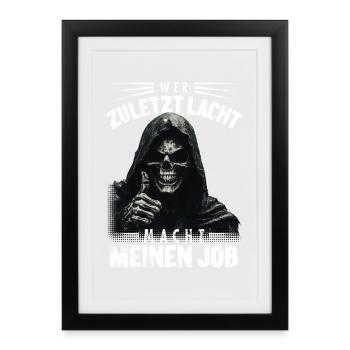 La faucheuse dit qui rit à l’Halloween dernier - Affiche encadrée (27 × 37 cm) - noir - Devant