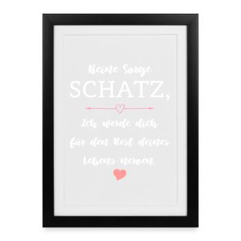 Humor Saying Relationship Marriage Partnership - Framed poster (27 × 37 cm) - black - Front