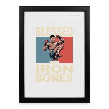 Strong martial arts dream in pastel - Framed poster (27 × 37 cm) - black - Front
