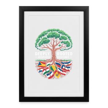 Deeply Rooted Hispanic Heritage Roots - Framed poster (27 × 37 cm) - black - Front