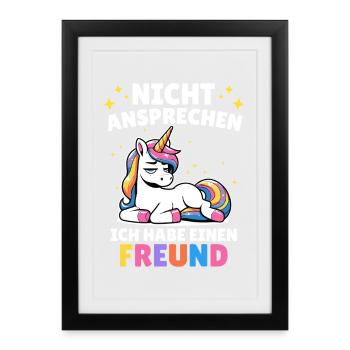 Malle DON'T TALK TO HAVE A FRIEND - Framed poster (27 × 37 cm) - black - Front