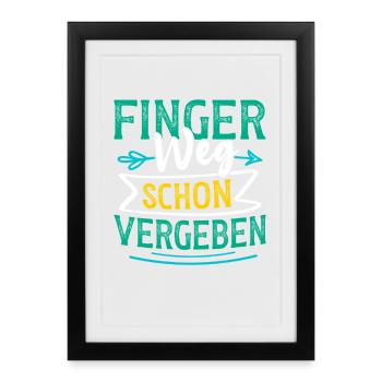Malle HANDS OFF FORGIVEN Drôle - Affiche encadrée (27 × 37 cm) - noir - Devant