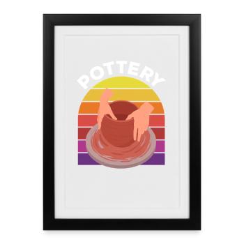 Pottery Passion Sunset - Framed poster (27 × 37 cm) - black - Front