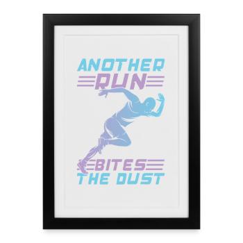 Running Another Run Bites Marathon Runner Gift - Framed poster (27 × 37 cm) - black - Front
