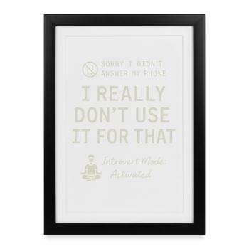 Sorry I didn't answer my phone - Framed poster (27 × 37 cm) - black - Front