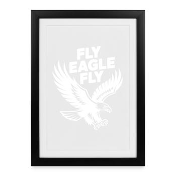 Mouche Aigle Mouche - Affiche encadrée (27 × 37 cm) - noir - Devant